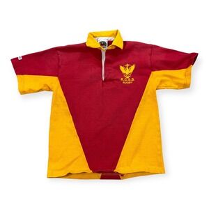 Barbarian Shirt Men's Small Red Yellow Rugby Polo Short‎ Sleeve McNamara Phoenix